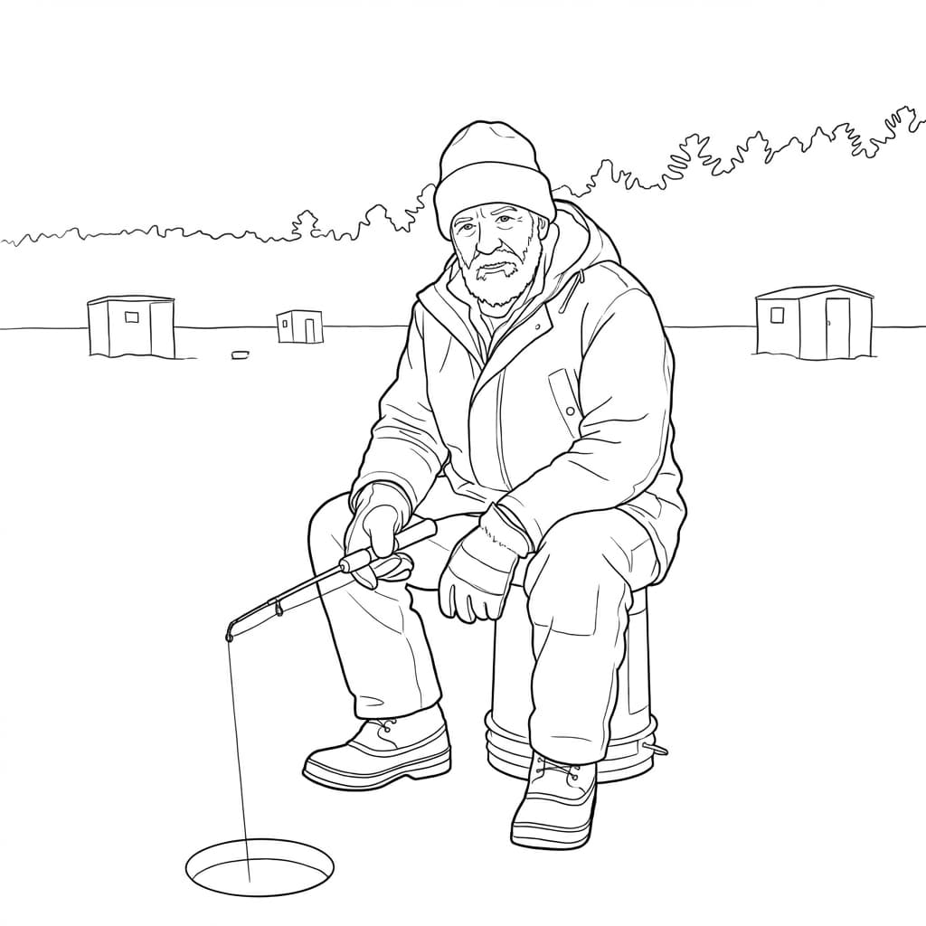 Ice Fisherman Comparison before