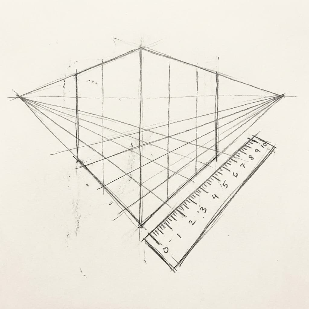 Sketch of a perspective grid